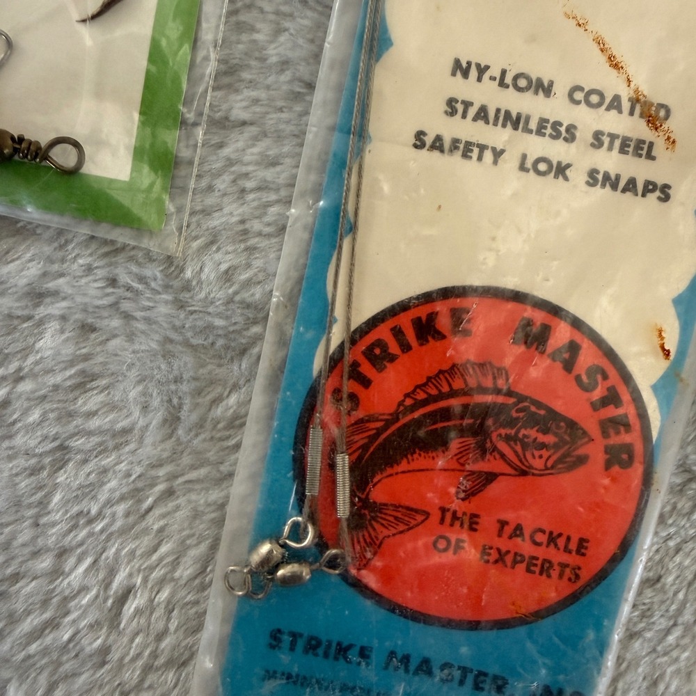 Vintage Fishing Hook Lot Snelled Leaders Strike Master Durapak Kalin NOS - Picture 4 of 8